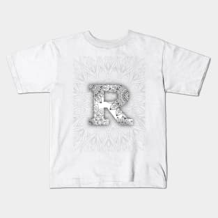 'R' Intricate Pattern Kids T-Shirt